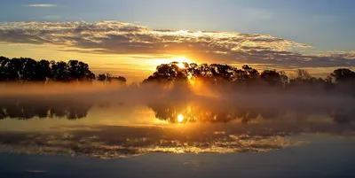 Пазл «Рассвет над озером» из 140 элементов | Собрать онлайн пазл №186120