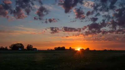 Фотографии Природа Поля Небо Пейзаж рассвет и закат