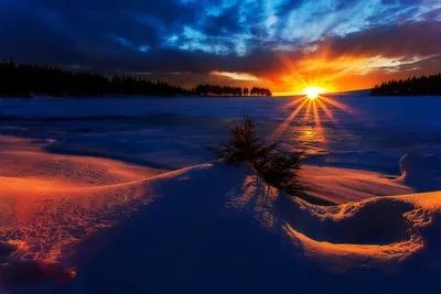 Картинки закат солнца зимой (69 фото) » Картинки и статусы про окружающий  мир вокруг
