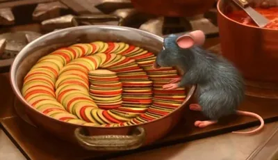 Крыса повар Рататуй готовит на …» — создано в Шедевруме
