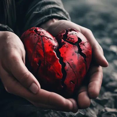 Разбитое Сердце Трещина В Красном Сердце Разрыв Отношений Зеленый Фон —  стоковые фотографии и другие картинки Абстрактный - iStock