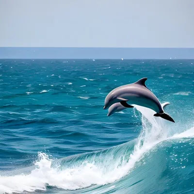 Дельфин в воде | Премиум Фото
