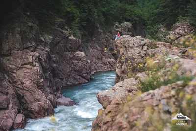 summer travel. river \"Belaya\", res. Adygeya. река Белая, республика Адыгея.  mountains, forest, trip, river | Река