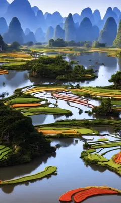 Река Ли в Yangshuo. Китай. стоковое фото. изображение насчитывающей природа  - 35351440