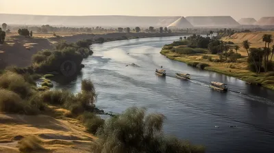 Река Нил и красивый остров в середине потока Редакционное Фото -  изображение насчитывающей каникула, роскошь: 136662816