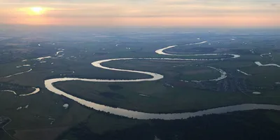 река Ока - Фото с высоты птичьего полета, съемка с квадрокоптера - PilotHub