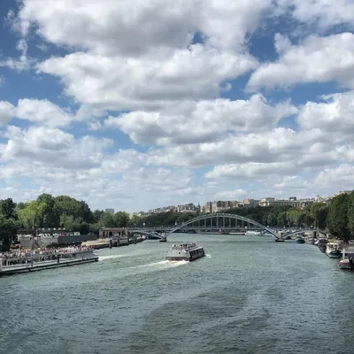 Река Сена В В Париже, И Самый Густонаселенный Столица Франции Фотография,  картинки, изображения и сток-фотография без роялти. Image 64636718