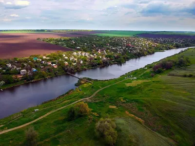 Река Сура в районе моста в селе Порецкое - Порецкое