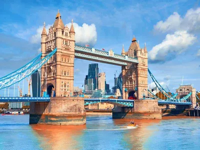 Тауэрский Мост И Река Темза Вид С Воздуха В Волшебный Час Лондон  Великобритания — стоковые фотографии и другие картинки Лондон - Англия -  iStock