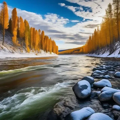 Река Томь, Кемеровская область. Лето…» — создано в Шедевруме