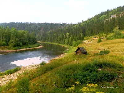 Картина река Усьва. Размеры: 60x70, Год: 2021, Цена: 65000 рублей Художник  Оборин Николай Викторович