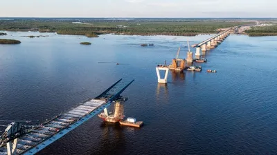 Строительство моста через реку Зея в Амурской области идет с опережением на  1 год - YouTube