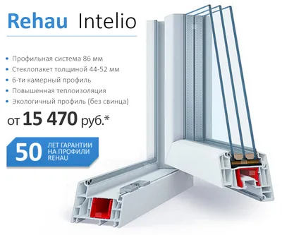 Акция! Купить окна REHAU Intelio с белым уплотнителем со склада в Минске