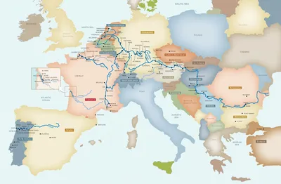 Реки России и Европы | Пикабу