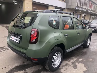 Оклейка авто Рено Дастер в зеленый 🍏 защитный цвет хаки
