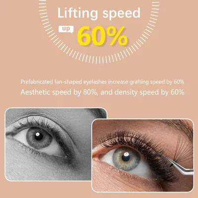 12Lines 12D Promade Fan Eyelash Extensions 100% Handmade Lashes Extension  Fishtail Shape Volume Light Soft Fake Eyelashes For Make Up | SHEIN