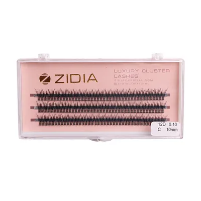 ZIDIA Cluster Lashes fish tail 12D C 0,10 (3 ленты, размер 14 мм) –  zidiaofficial