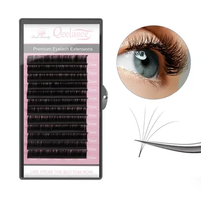 Nesura Eyelash 12D Dark, 0,10, Изгиб D, 14 Мм, 120 Пучков Ресницы Ласточки  V Густые 12д — Купить на BIGL.UA ᐉ Удобная Доставка (1832599259)