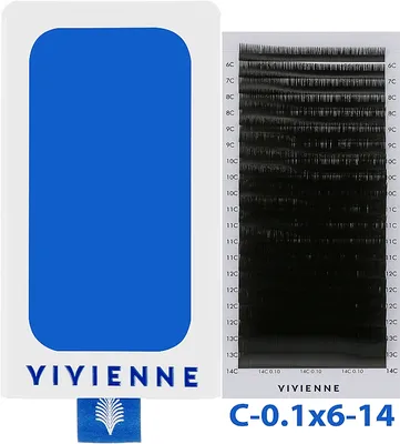 Ресницы Vivienne серии Elite черные, 2 линии - купить на GoBeauty.com.ua