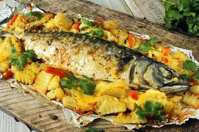 Рыба, фаршированная овощами, с картофелем, запеченная в духовке 🐟 (рецепт  рыбы в пост) - YouTube