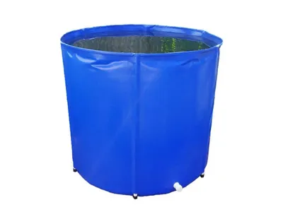 ᐉ Резервуар для воды гибкий с крышкой ПВХ на 400 л Синий (11392947)