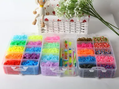 Купить набор резинок для плетения браслетов Loom Bands