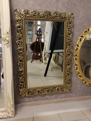 Зеркало в золотой резной раме купить в интернет-магазине Ярмарка Мастеров  по цене 41600 ₽ – KQXR8RU | Зеркала, Санкт-Петербург - доставка по России