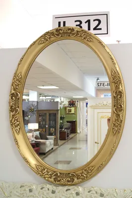 Зеркало овальное в резной раме под бронзу - купить в Санкт-Петербурге, цена  10 400 руб. за 1 м, id 385597