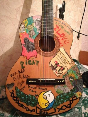 Рисунок на гитаре | Пикабу