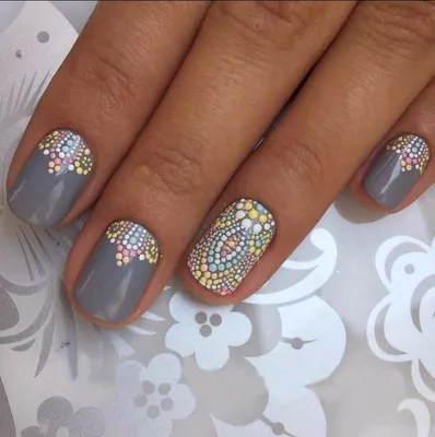 Точечный дизайн ногтей дотсом, поэтапное описание и советы, фото и видео |  Pretty nails, Dots nails, Nail art designs