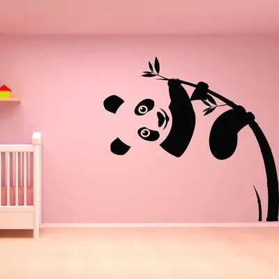 Простой рисунок дома на стене. Силуэт панды. | Настенный рисунок, Настенные  надписи, Дизайн росписи стен