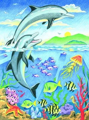 Дельфин плывет и на его носу …» — создано в Шедевруме