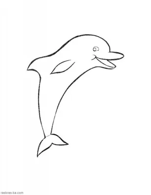 Рисунок срисовка - как нарисовать мультяшного дельфина. | Рисуем вместе |  Дзен