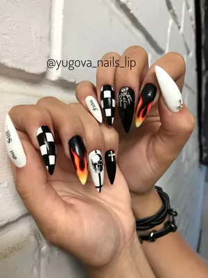 Rock nails | Punk nails, Rock nails, Grunge nails