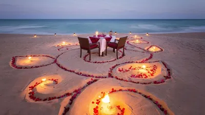 Романтический ужин на пляже - 32 фото