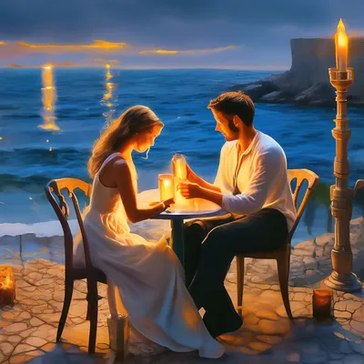 Романтика на берегу моря: идеальное место для незабываемого свидания» —  создано в Шедевруме