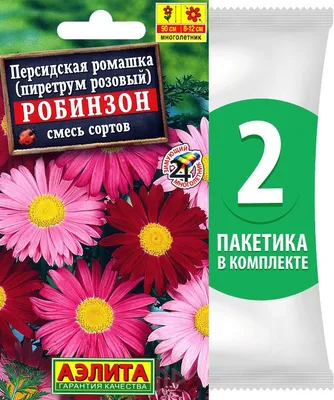 Купить семена Персидская ромашка Робинзон, смесь в Минске и почтой по  Беларуси