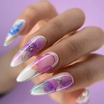 Китайская роспись ногтей для начинающих \"Орхидея\" - YouTube