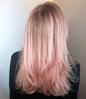 Розовое мелирование на темные волосы каре (34 лучших фото)