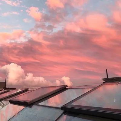 Розовое небо или занимательное преломление света на закате. | Пикабу