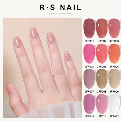 RS NAIL Jelly White Gel Polish 15ml Summer Transparent Pink Gel Nail Polish  UV Gel Soak Off Nail Art Semi Permanent Gel Varnish - AliExpress