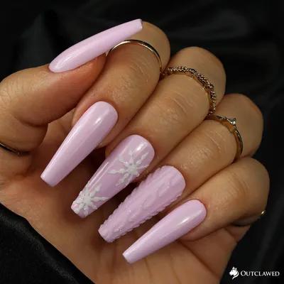 Sugar Plum Pink/lilac Purple Nails Winter Snowflake Nails 3D Sweater Nail  Art Fake Nails Press on Nails Glue on Nails Gel Nails - Etsy