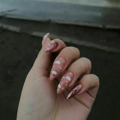 Розовые ногти с розовыми блестками | Swag nails, Pink acrylic nails, Cute  acrylic nails