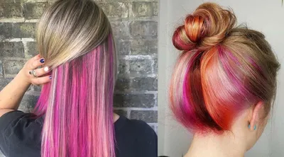 Окрашивание розовые пряди на светлых волосах (61 фото) - картинки  modnica.club