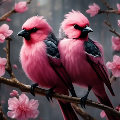 Розовые птицы» — создано в Шедевруме