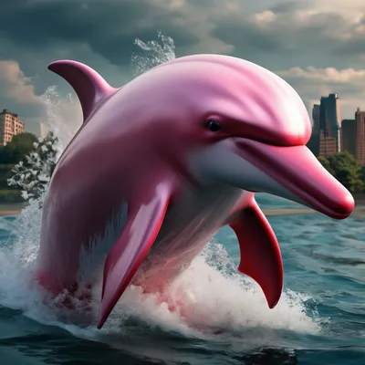 Фотообои Сказочный розовый дельфин артикул Dse-060 купить в Екатеринбурге |  интернет-магазин ArtFresco