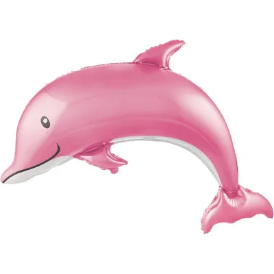 Шар 3D Фигура, Дельфин, Розовый – купить в компании 'Домашний', Балашиха