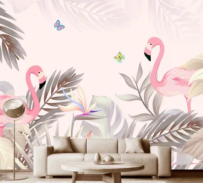 Обои печати искусства пляжа картины розового фламинго безшовные Иллюстрация  штока - иллюстрации насчитывающей картина, график: 118245606
