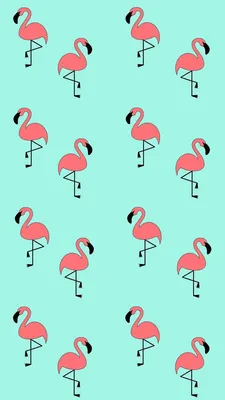 Фотообои на стену Розовый фламинго в голубом свете - Птицы Животные