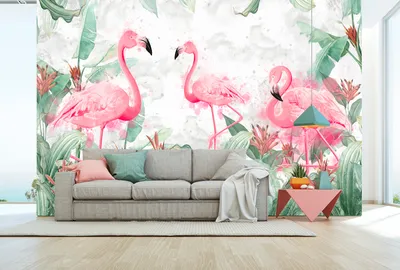 Фотообои на стену Розовое фламинго купить. Артикул №abu51219 | ABC-Decor